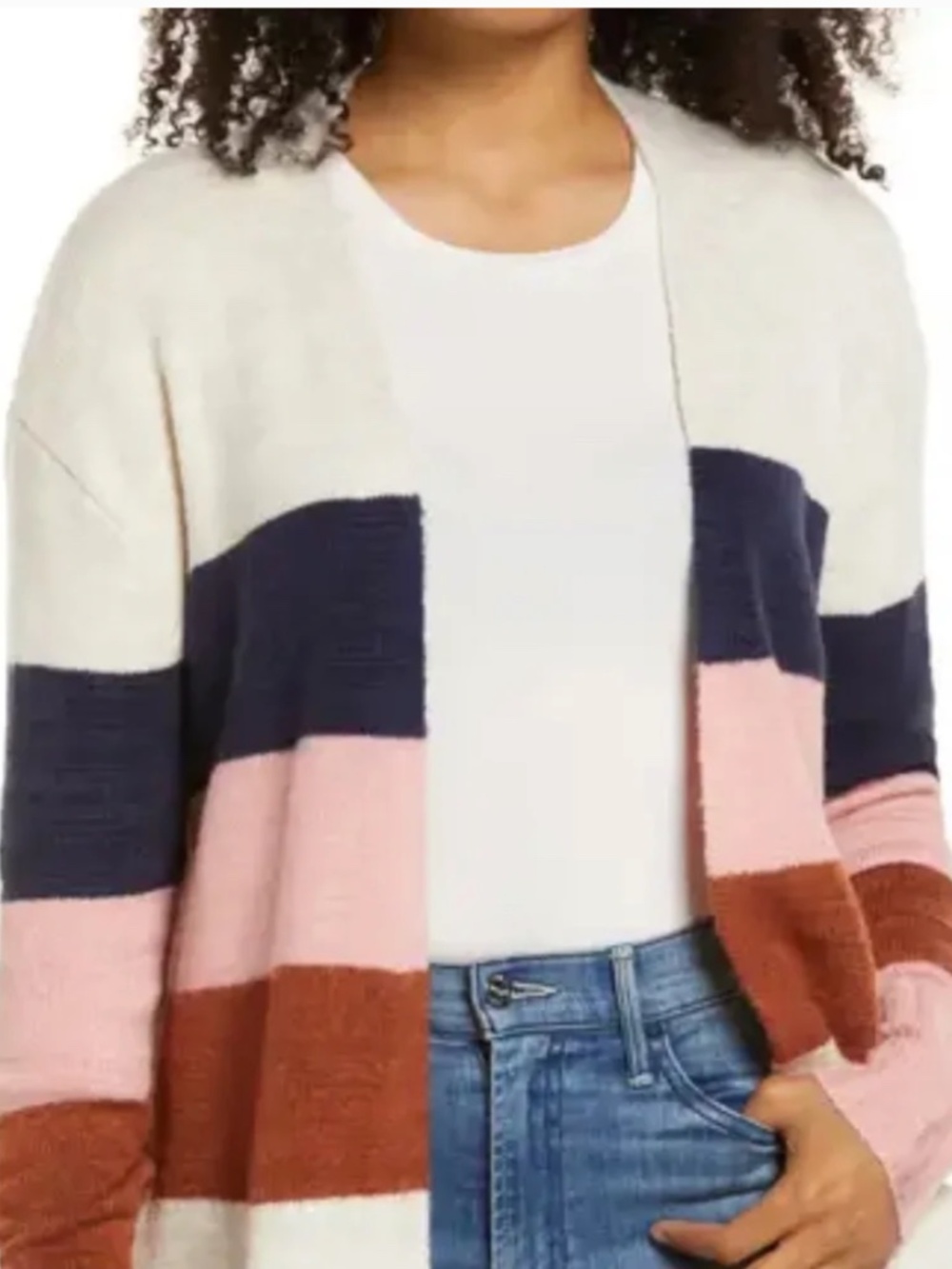 Caslon Nordstrom Colorblock Long Cardigan Sweater – XS NWT